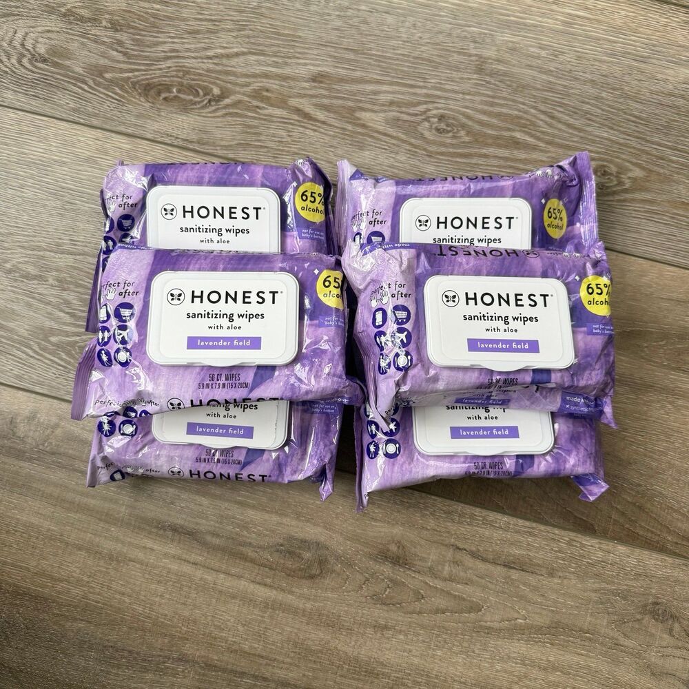 NEW Honest Lavender Field Sanitizing Wipes